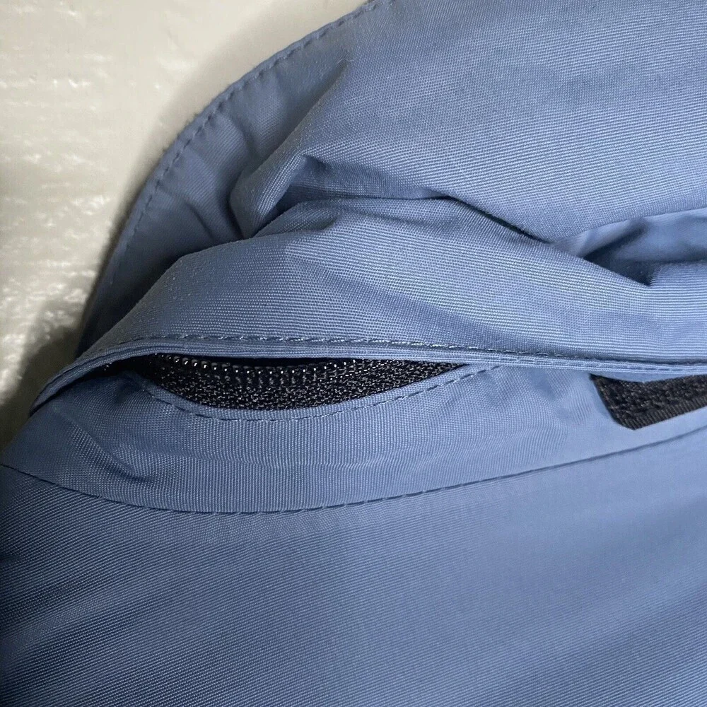 LL Bean Mens Sz Medium Jacket Fleece Lined Blue Bomber Coat